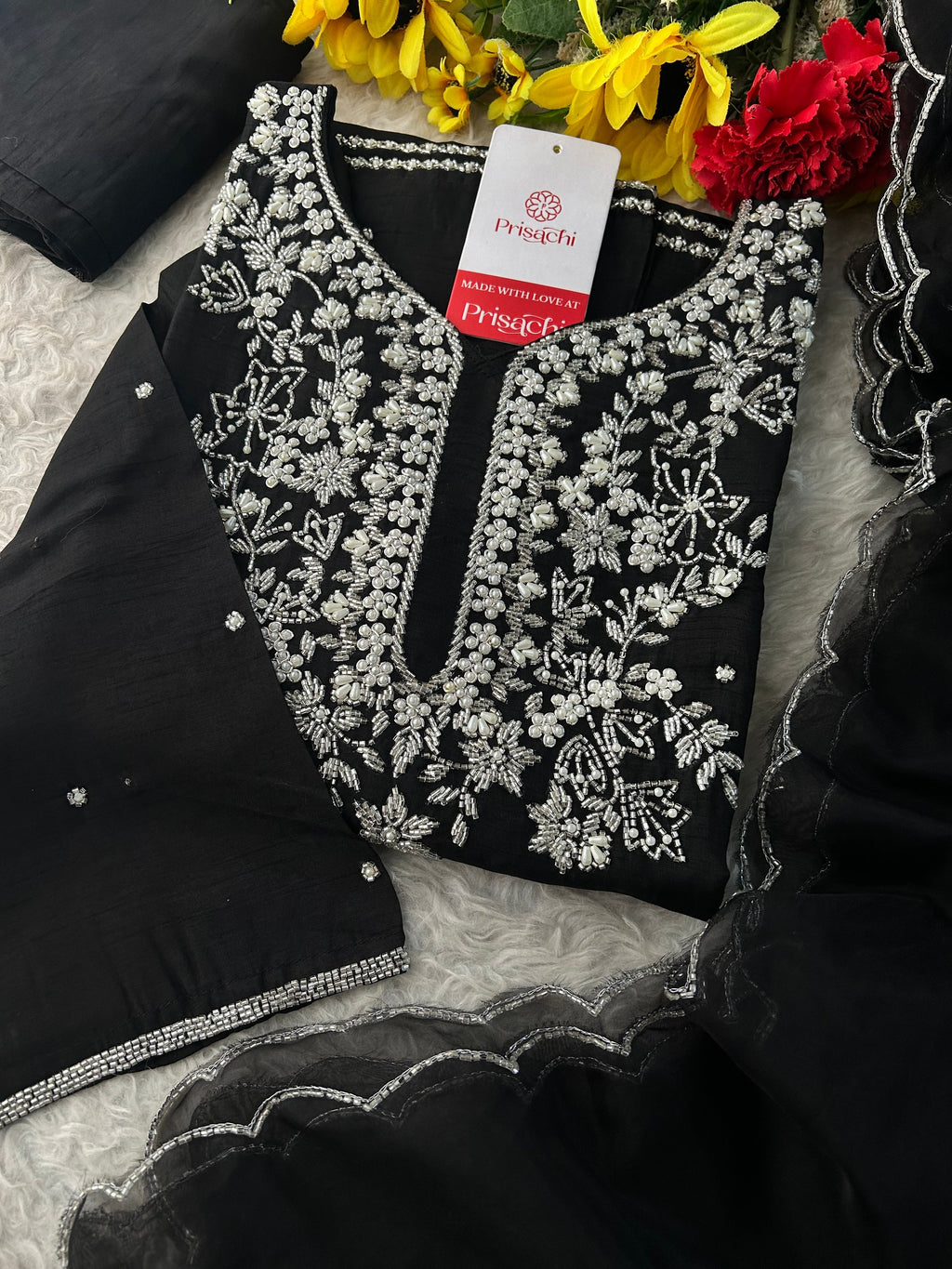 Designer Embroidered kurta pant with dupatta