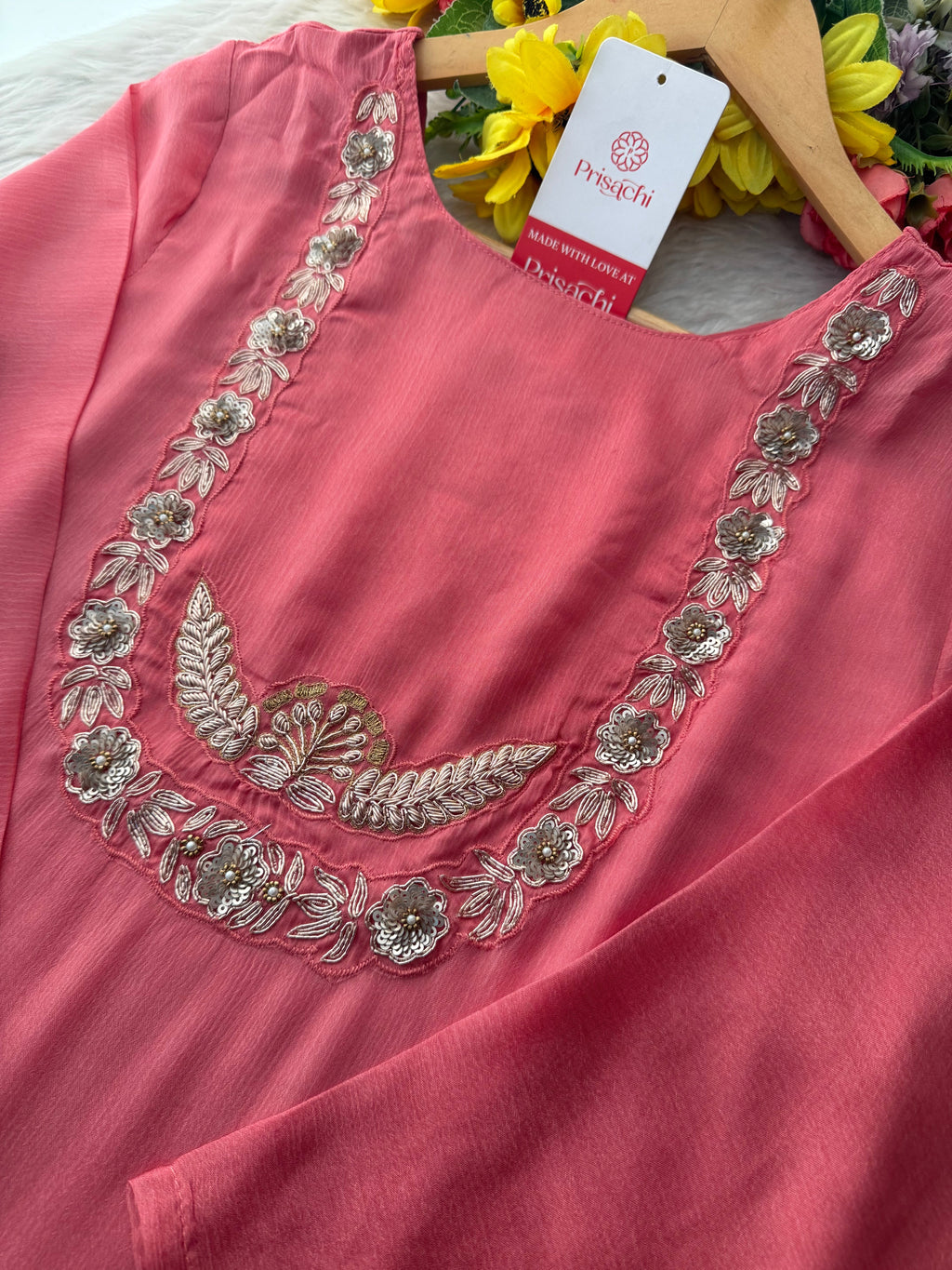 Pink Ethnic Embroidered Kurti Sharara Set with Dupatta