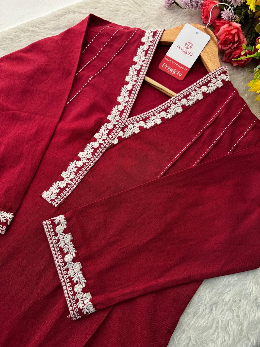 Designer Short Straight Kurti for Women | Thread Embroidered Kurta | Office, Casual & Daily Wear