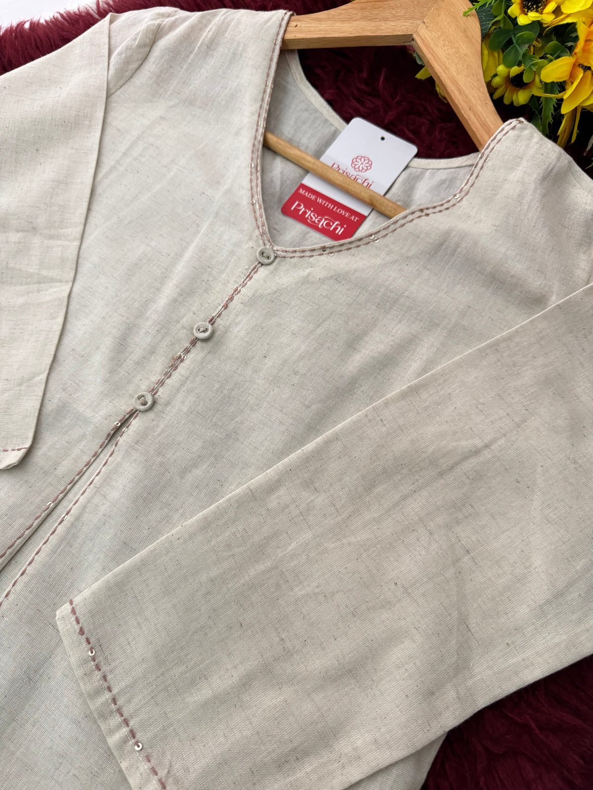Designer Short Straight Kurti for Women | Thread Embroidered Kurta | Office, Casual & Daily Wear