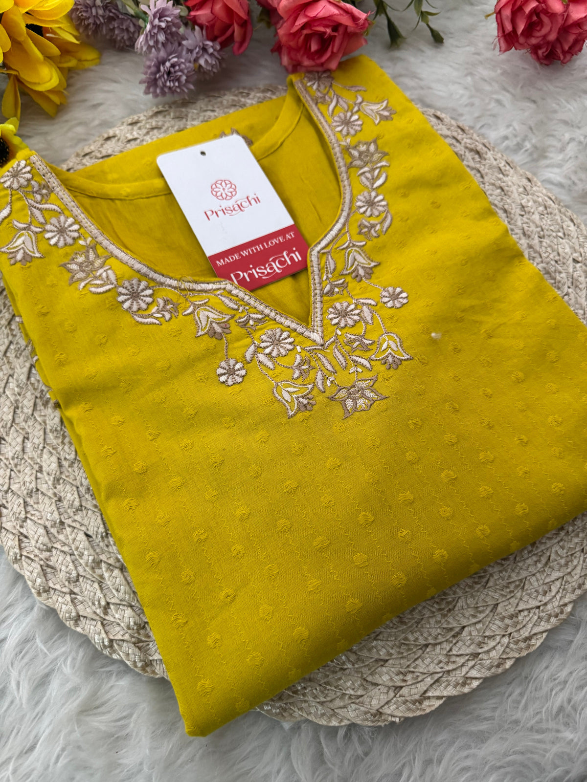Designer Short Straight Kurti for Women | Thread Embroidered Kurta | Office, Casual & Daily Wear