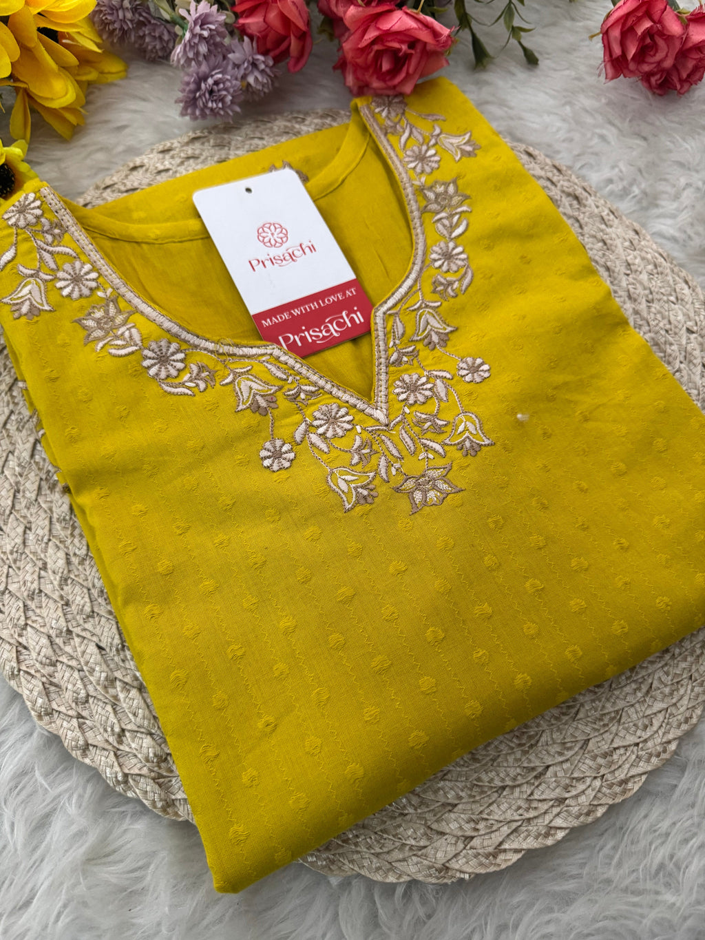Designer Short Straight Kurti for Women | Thread Embroidered Kurta | Office, Casual & Daily Wear