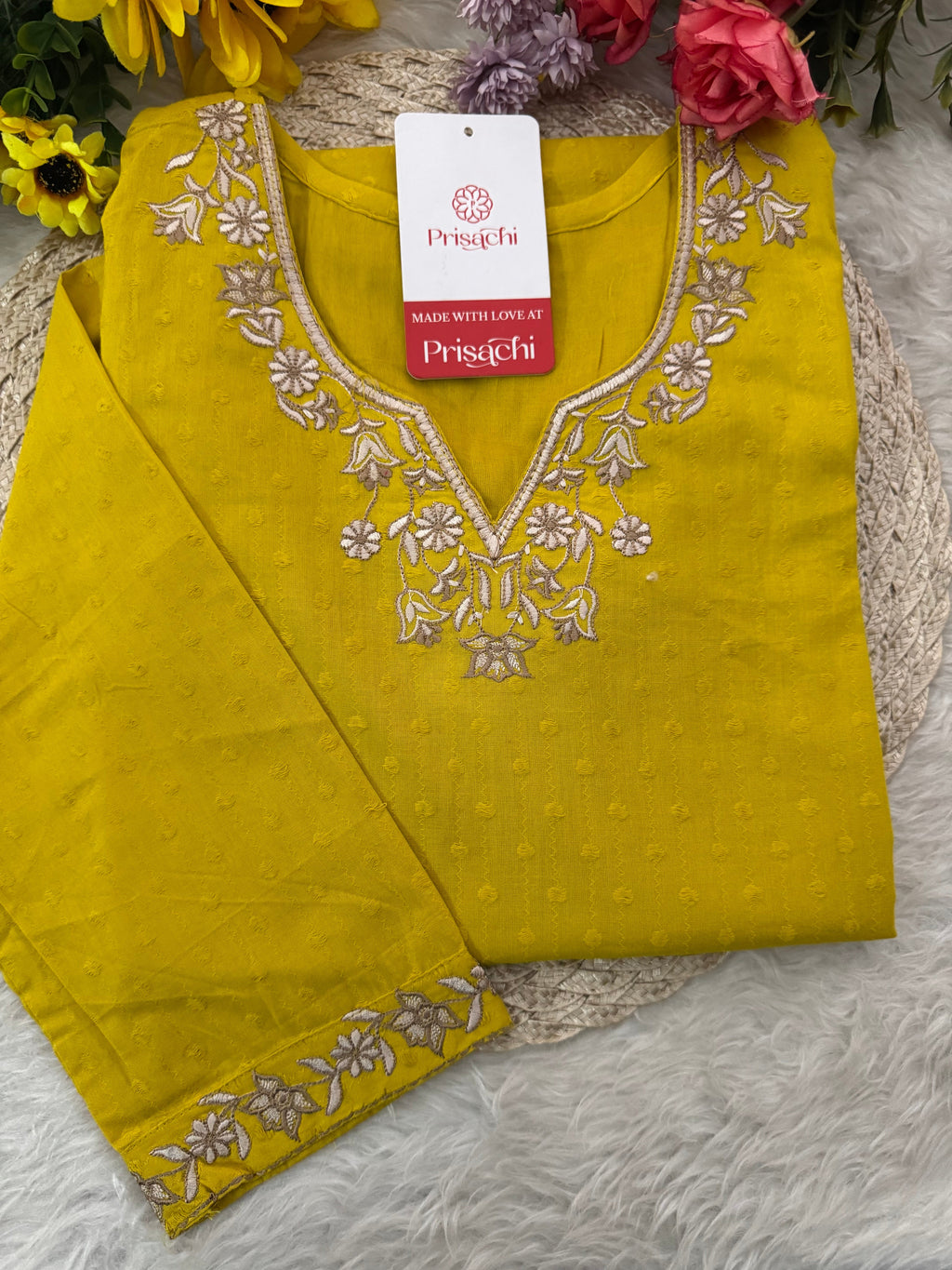 Designer Short Straight Kurti for Women | Thread Embroidered Kurta | Office, Casual & Daily Wear