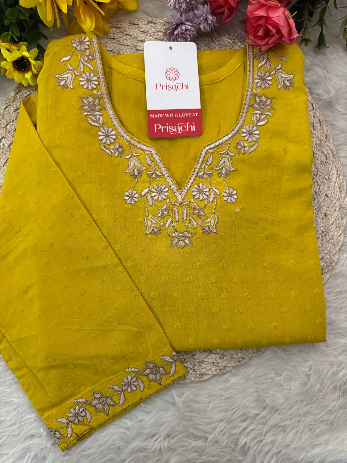 Designer Short Straight Kurti for Women | Thread Embroidered Kurta | Office, Casual & Daily Wear