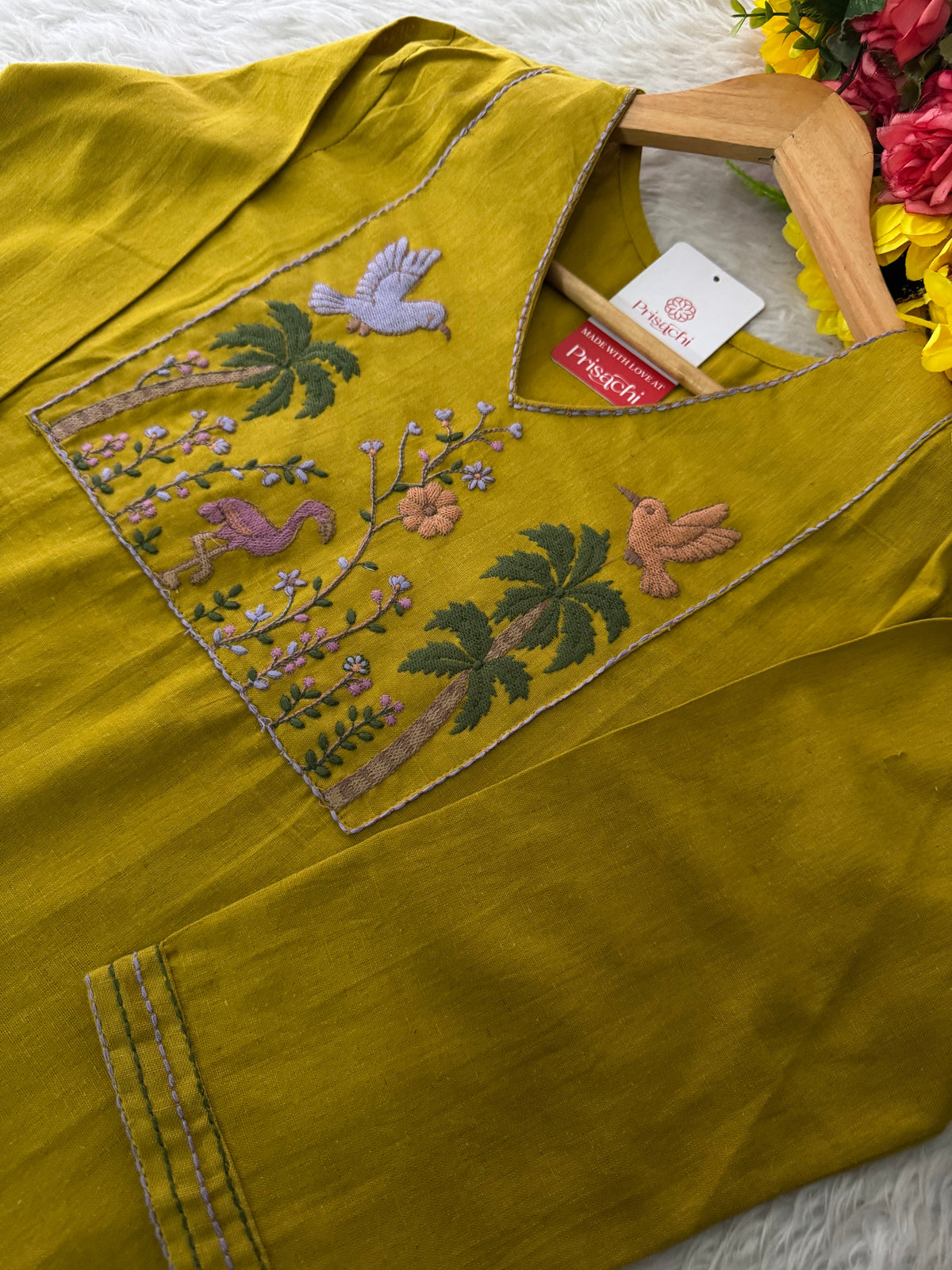 Designer Short Straight Kurti for Women | Thread Embroidered Kurta | Office, Casual & Daily Wear