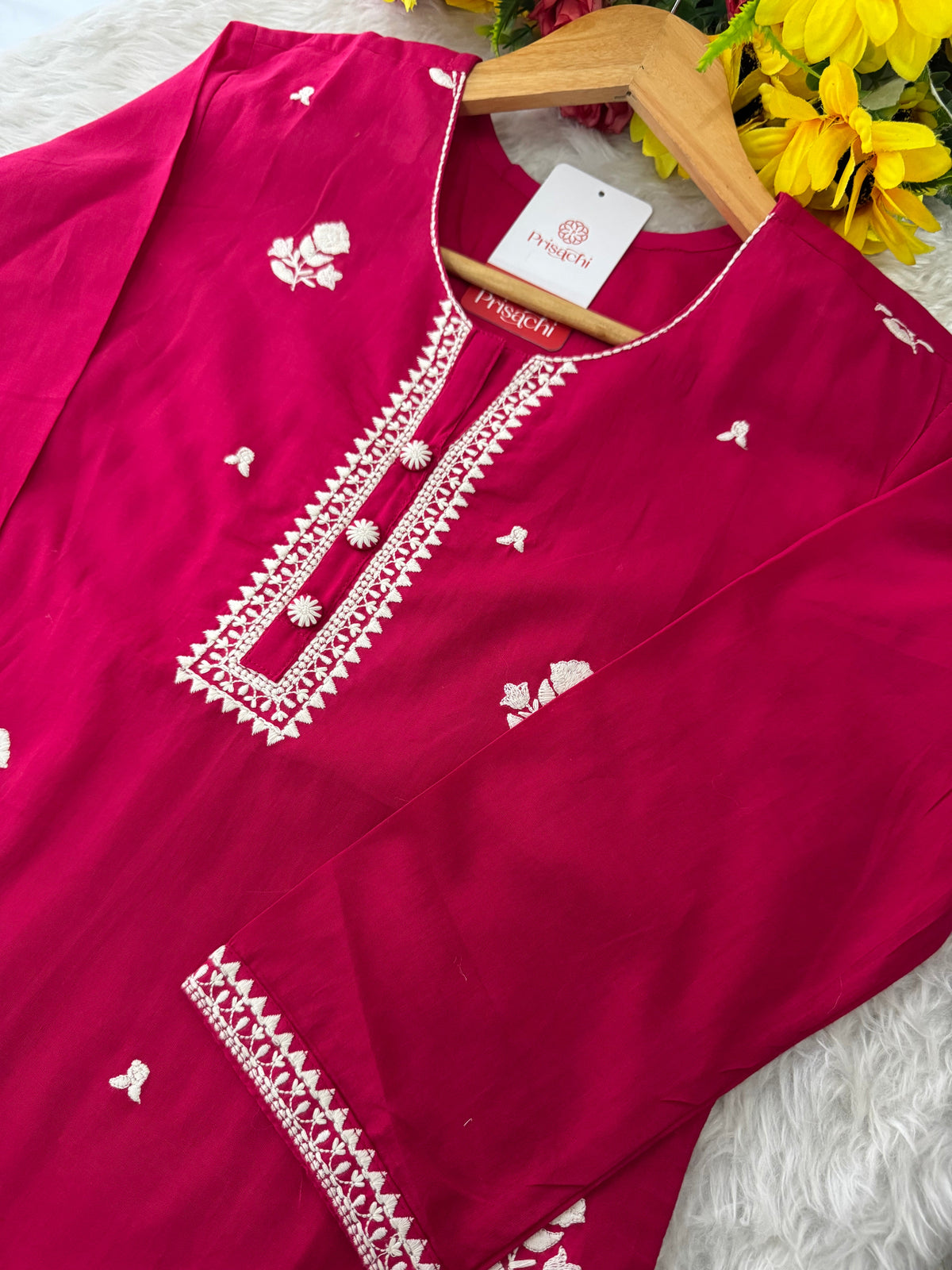 Designer Short Straight Kurti for Women | Thread Embroidered Kurta | Office, Casual & Daily Wear