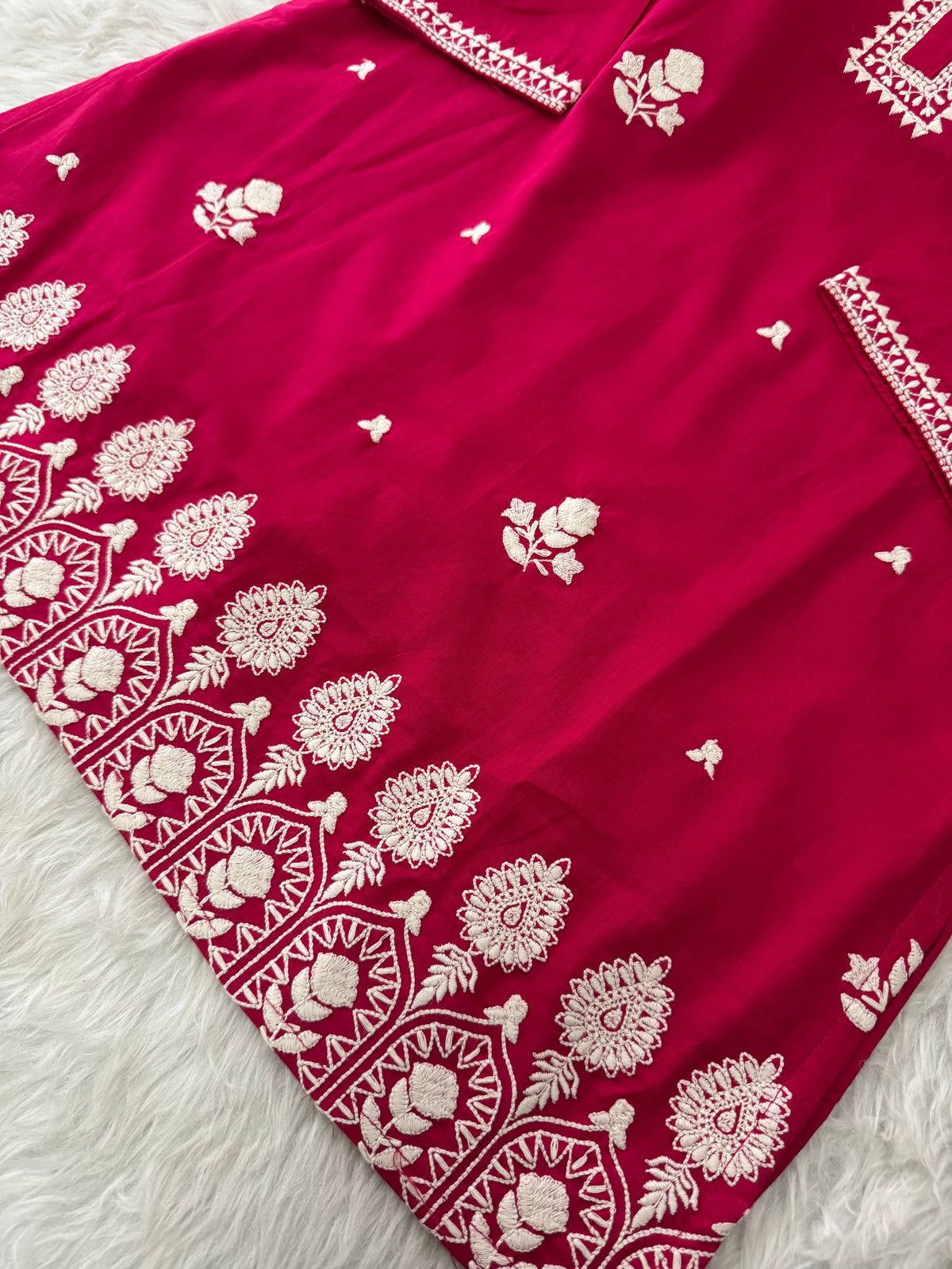 Designer Short Straight Kurti for Women | Thread Embroidered Kurta | Office, Casual & Daily Wear
