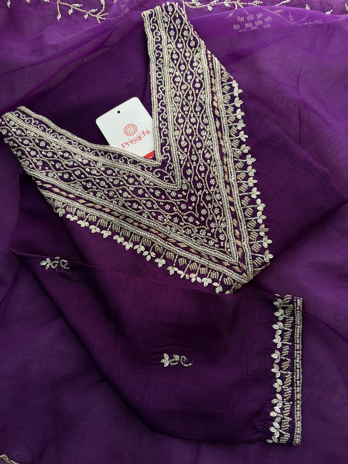 Pink Zardozi Embroidered Kurta Set for Women with Pants & Dupatta | Festive Ethnic wear