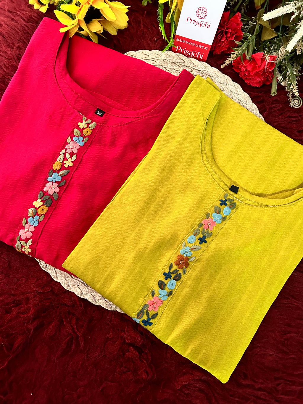Designer Thread Embroidered Ethnic Straight Long Kurti | Casual Office And Daily Wear