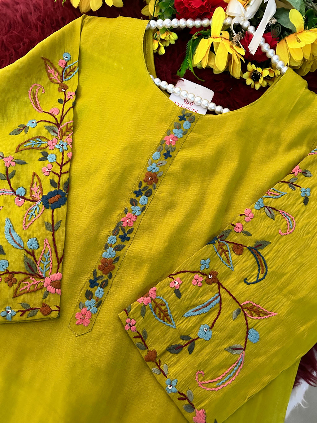Designer Thread Embroidered Ethnic Straight Long Kurti | Casual Office And Daily Wear