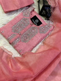 Designer Embroidered Ethnic kurta set with dupatta and pants for women