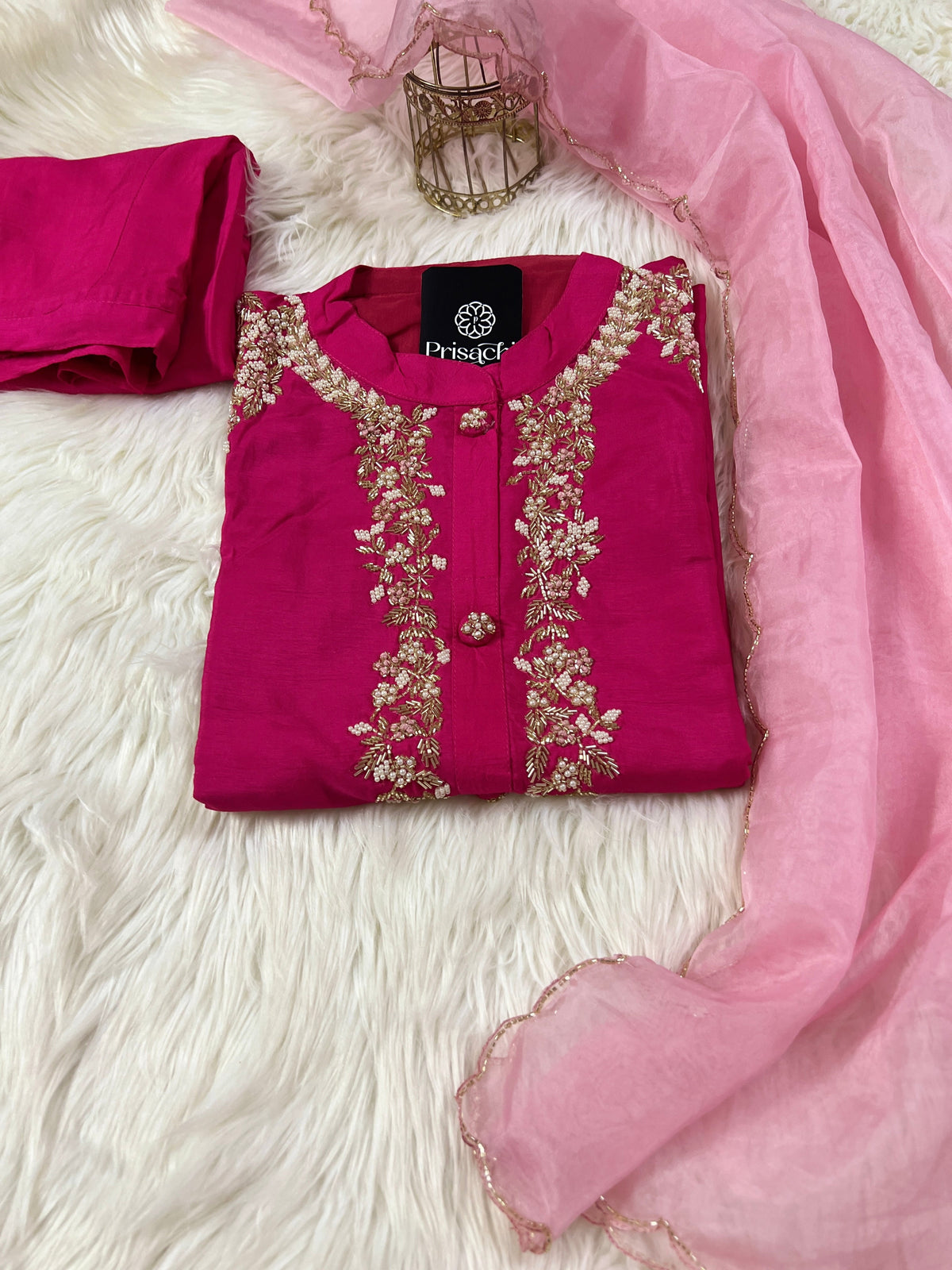 Designer Embroidered Ethnic kurta set with dupatta and pants
