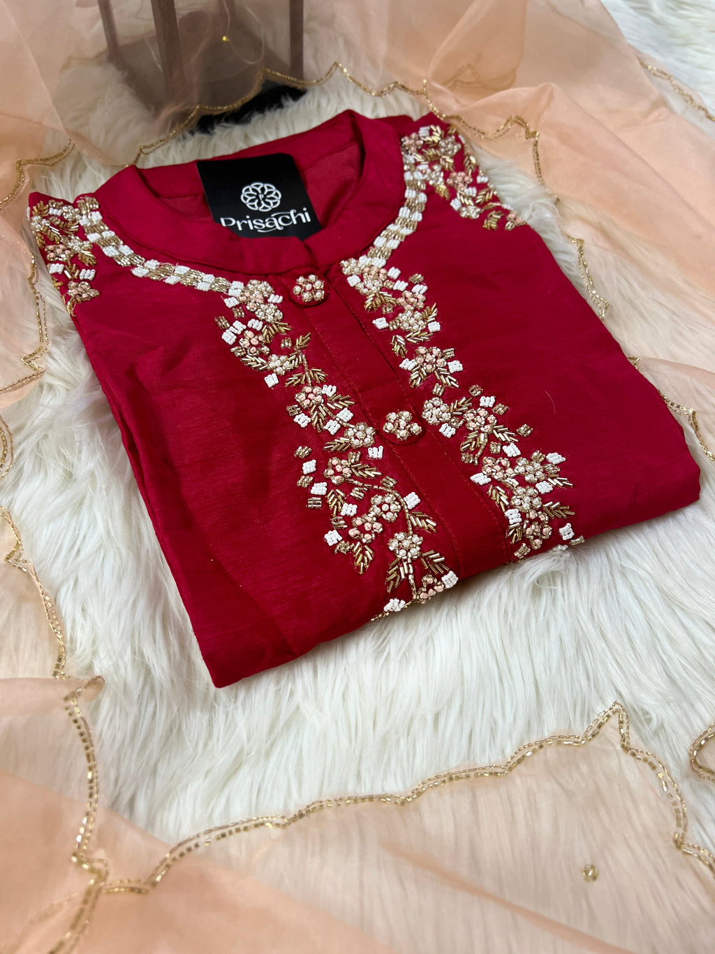 Designer Embroidered Ethnic kurta set with dupatta and pants