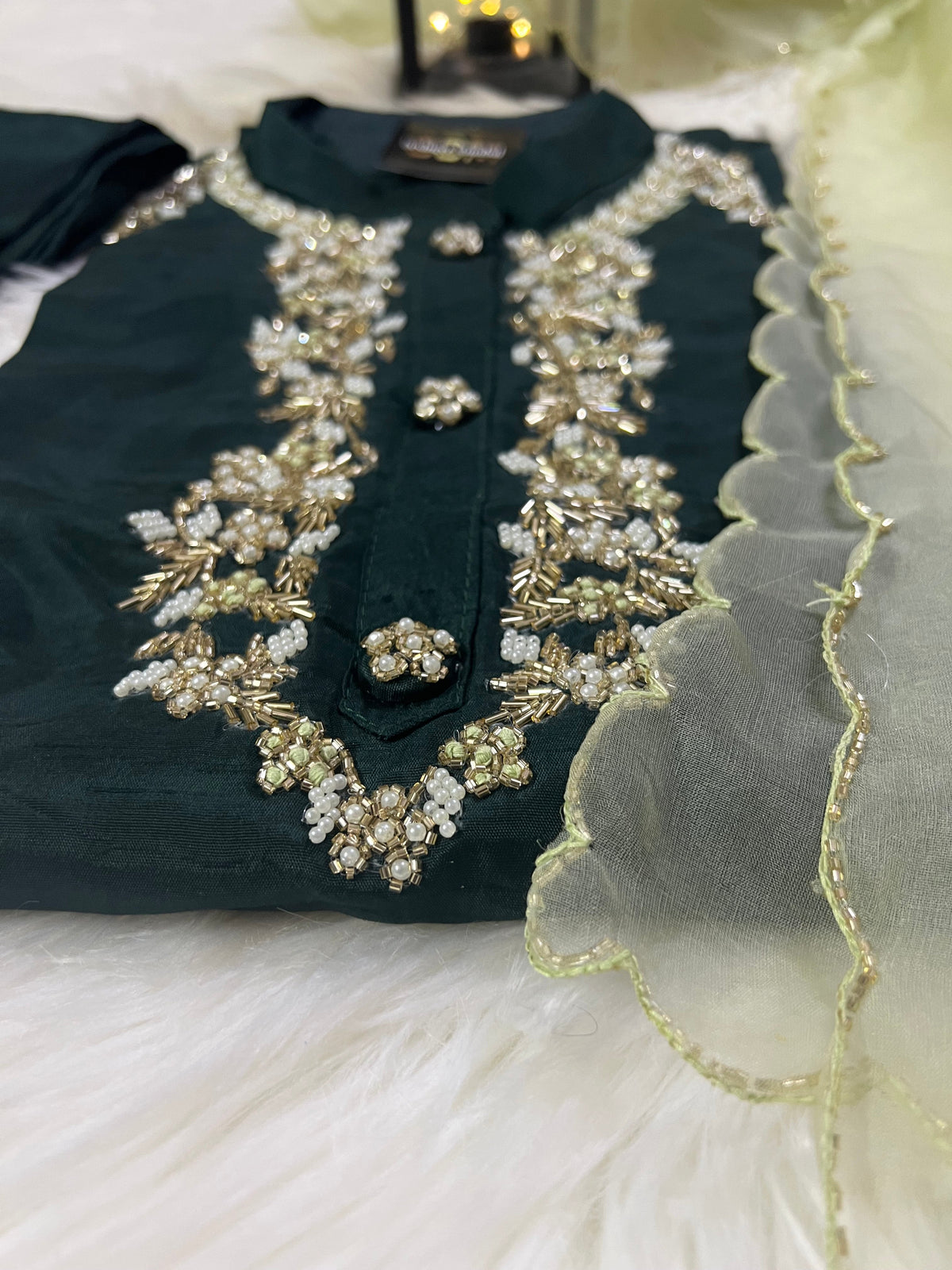 Designer Musline Kurti Pant with Organza Dupttaa set